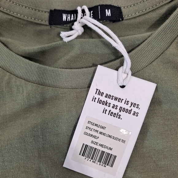 Whalebone Surf Club Logo Green Long Sleeve T-shirt NWT - Picture 6 of 6